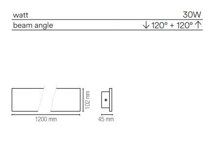 Applique per esterno in cemento bianco IP65 led integrato luce natura 4000°k varie dimensioni PARKER