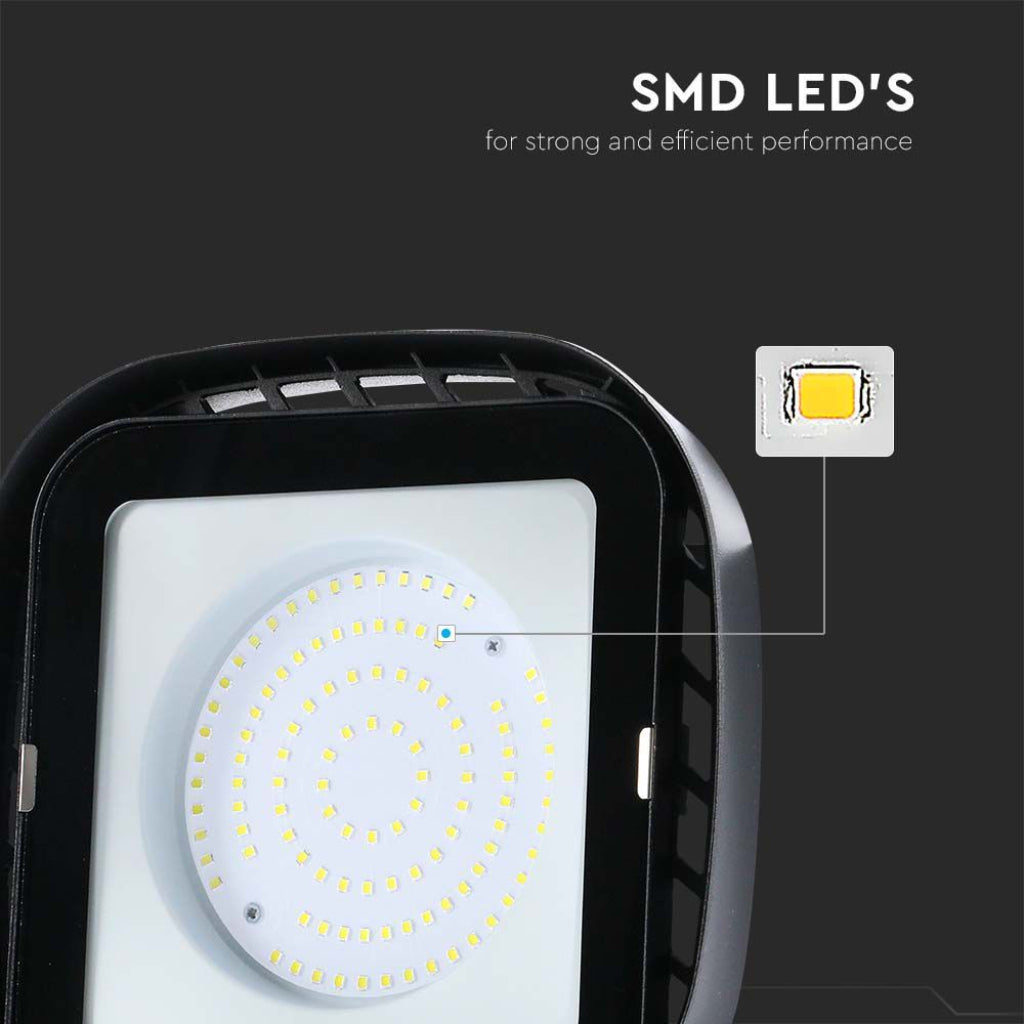 V-TAC Campana LED SMD Industriale 200W Quadrata Colore Nero 6500K IP65