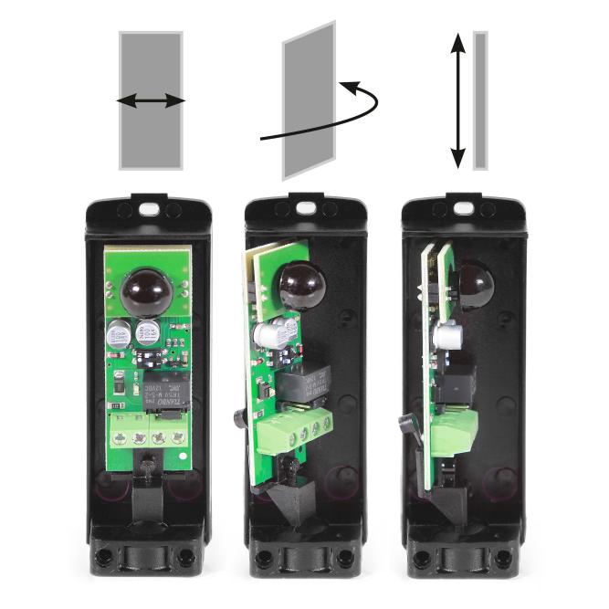 Fotocellule universali per cancelli da parete con rotazione fino a 180° 12-36Vac/DC NOLOGO-ZOOMZ180