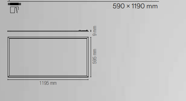 Pannello led 60W-9298 LUMEN con struttura in alluminio e diffusore in acrilico bianco PANEL