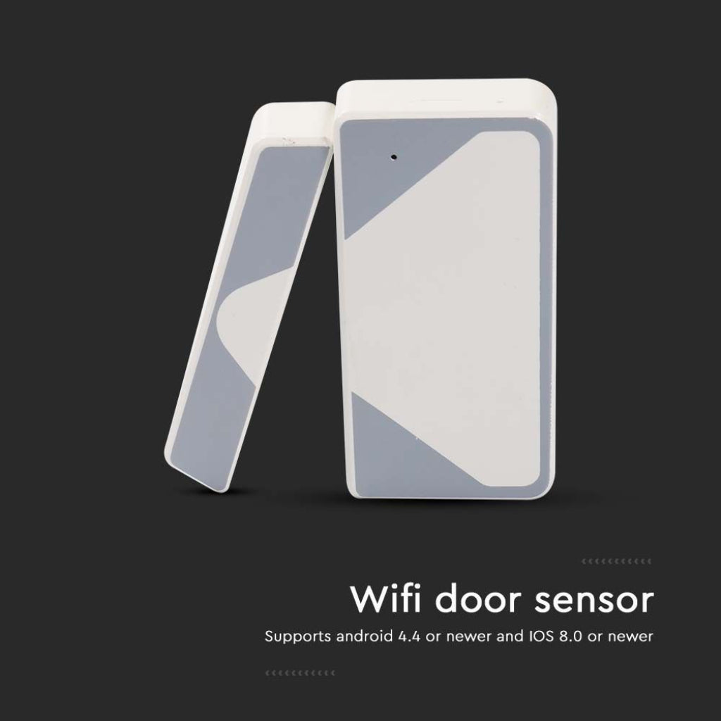 V-TAC Sensore di Porte con Controllo WiFi Colore Bianco Compatibile con Google Home e Amazon Alexa