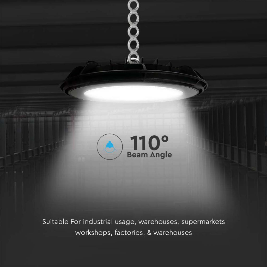 V-TAC Campana LED SMD Industriale 100W UFO Colore Nero 110° 6500K IP65