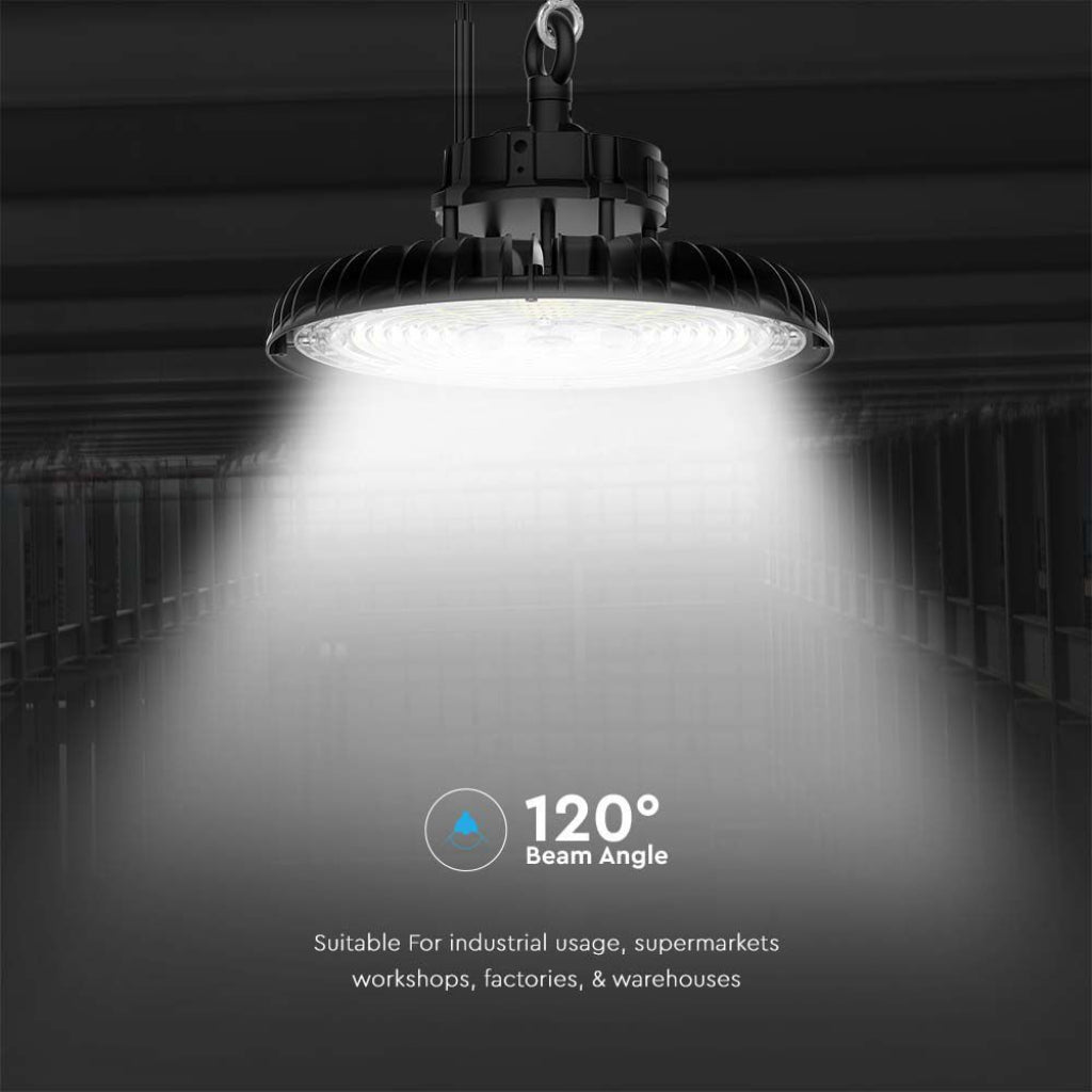 V-TAC Campana LED SMD Industriale 200W 160LM/W UFO Colore Nero 120° 3in1 IP65