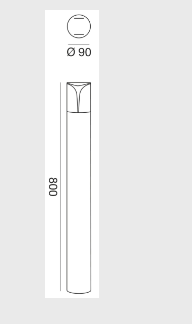 GEALUCE Palo da giardino in alluminio bianco-grigio-antracite-marrone diffusore policarbonato IP44 1XE27 non incl.