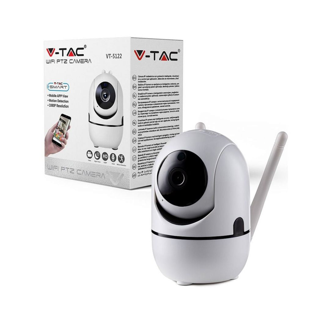 V-TAC Camera di Videosorveglianza da Interno 2MP 1080px IP WiFi SKU 8439 VT-5122