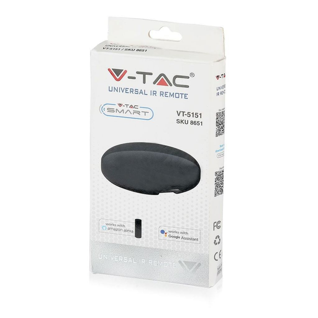 V-TAC Controller Universale per Wifi a Infrarossi Compatibile con Google Home e Amazon Alexa