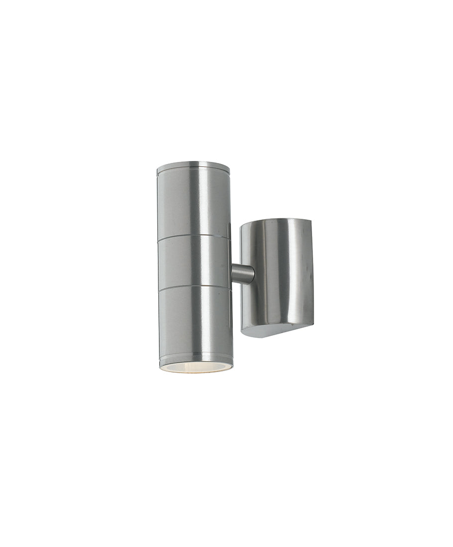 Applique per esterno in alluminio bianco , silver o acciaio inox IP44 biemissione 2XGU10 non incluse JUMP