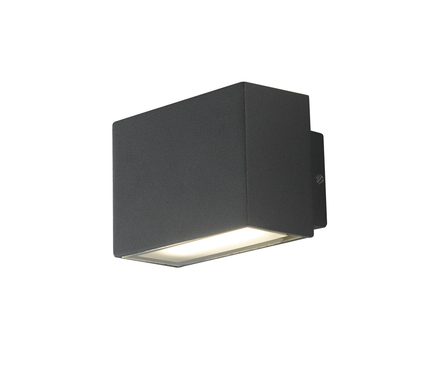 Applique per esterno in alluminio goffrato nero IP54 led integrato con regolazione luce 3000-4000°k disponibile in due misure ALGERO