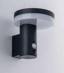 Applique per esterno IP44 in alluminio antracite con SENSORE DI MOVIMENTO e PANNELLO SOLARE luce natura 4000°k 5W 600 LM