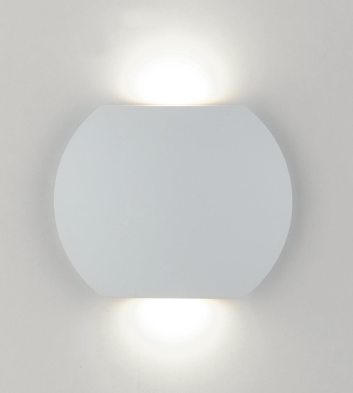 Applique per esterno in alluminio goffrato bianco ultrasottile led integrato con regolazione luce 3000-4000°k 2x3W 520 lumen collezione MIURA