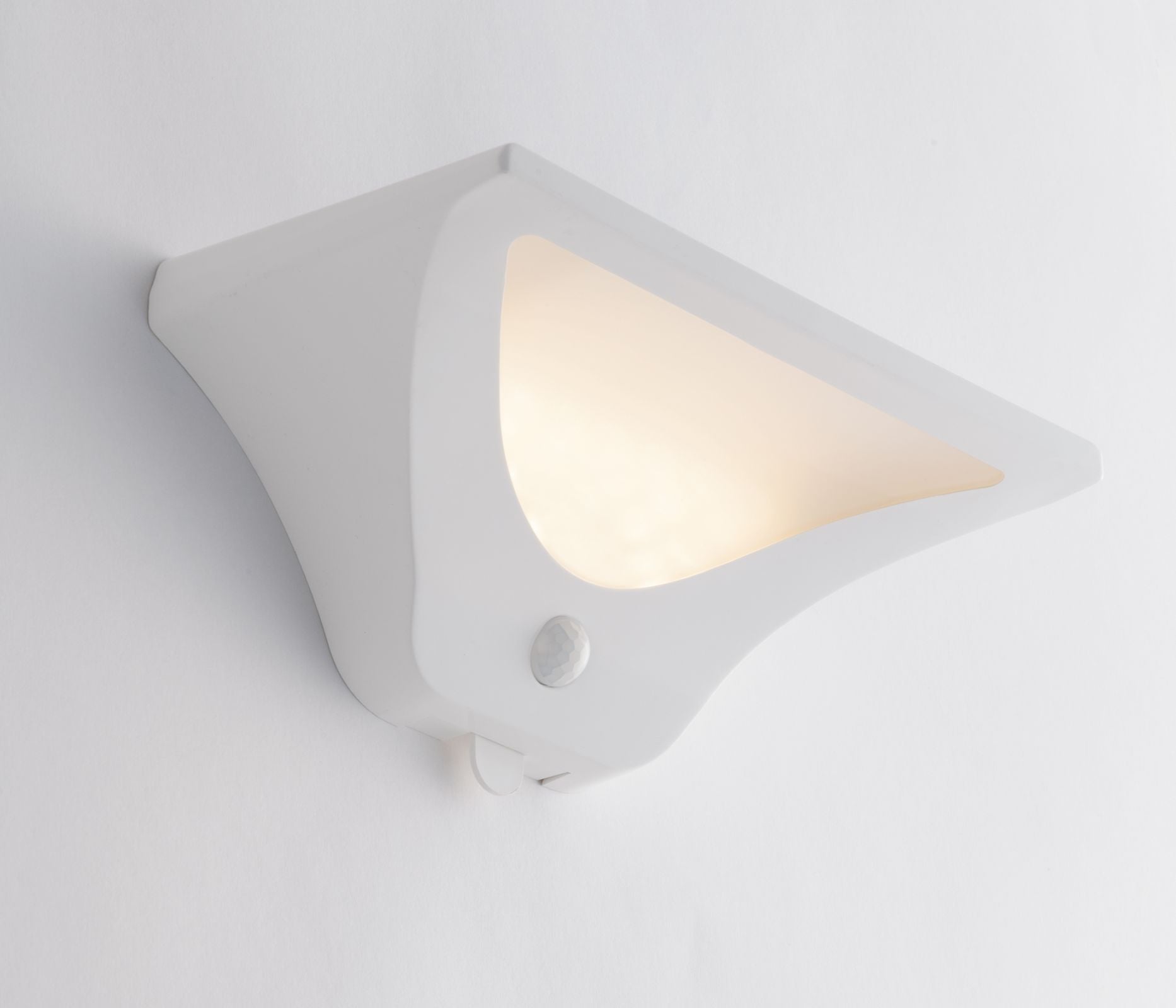 Applique per esterno IP54 led in termoplastica bianco con SENSORE DI MOVIMENTO  e PANNELLO SOLARE luce natura 4000°k 3W 130LM SKYP