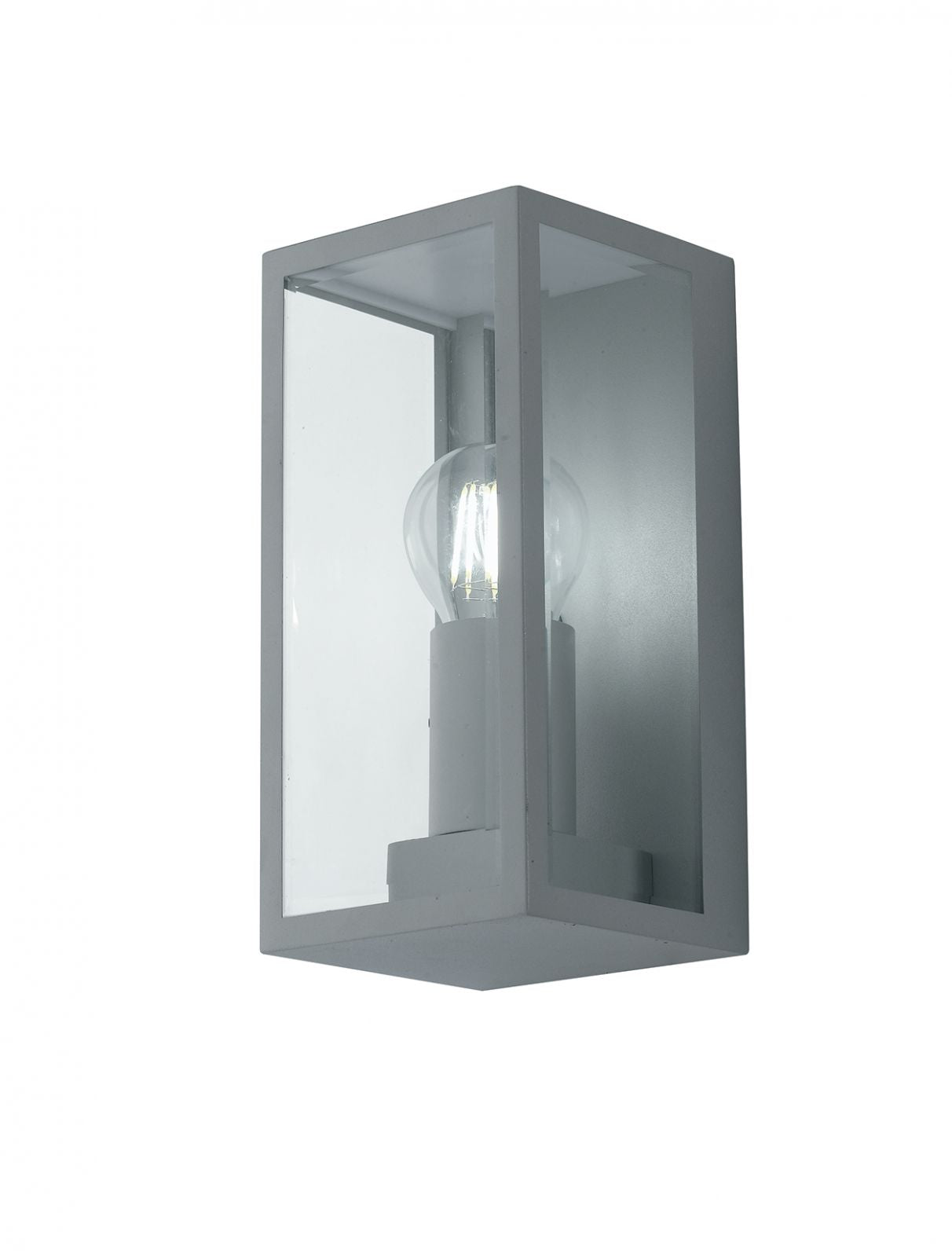 Applique per esterno in metallo bianco , nero , silver o bronzo con diffusore in vetro IP44 1XE27 non inclusa MONDRIAN