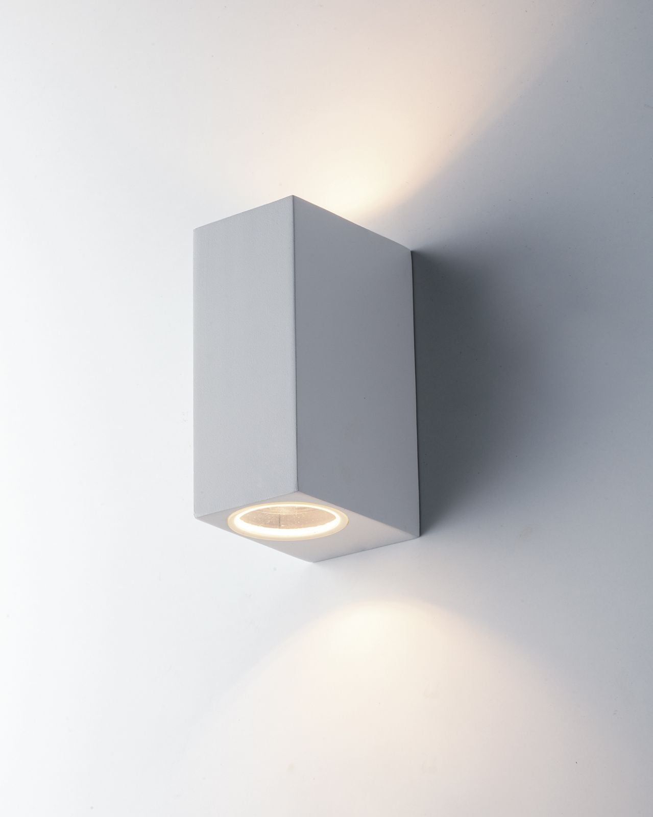 Applique per esterno in alluminio bianco , antracite o corten IP54 lampade GU10 non incluse singola o doppia emissione QUBO