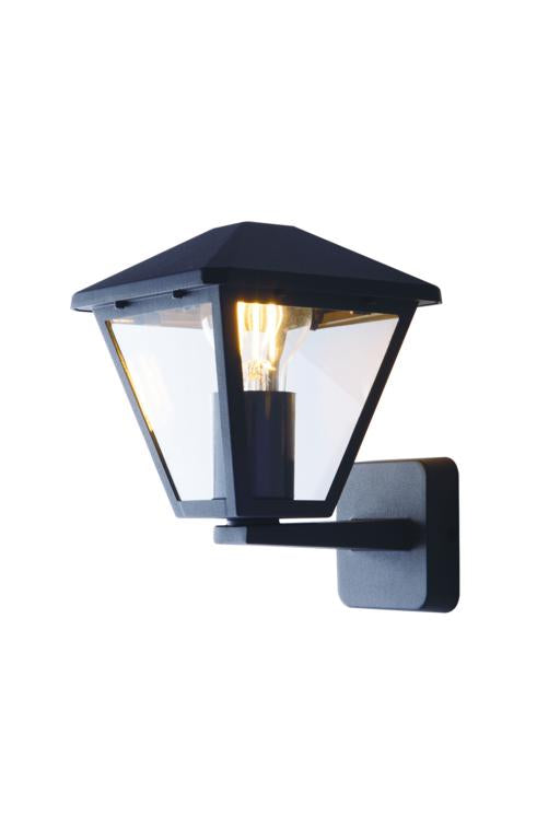 Applique per esterno IP44 in alluminio antracite diffusore vetro lampada 1XE27 non inclusa PRISMA