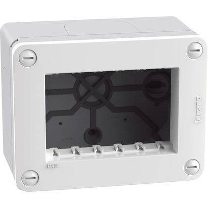 MATIXGO Scatola IP40 3 moduli - bianco 28403W