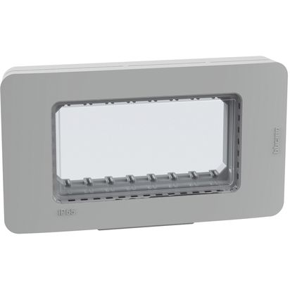 MATIXGO Placca IP55 4 moduli - grigio 28604G