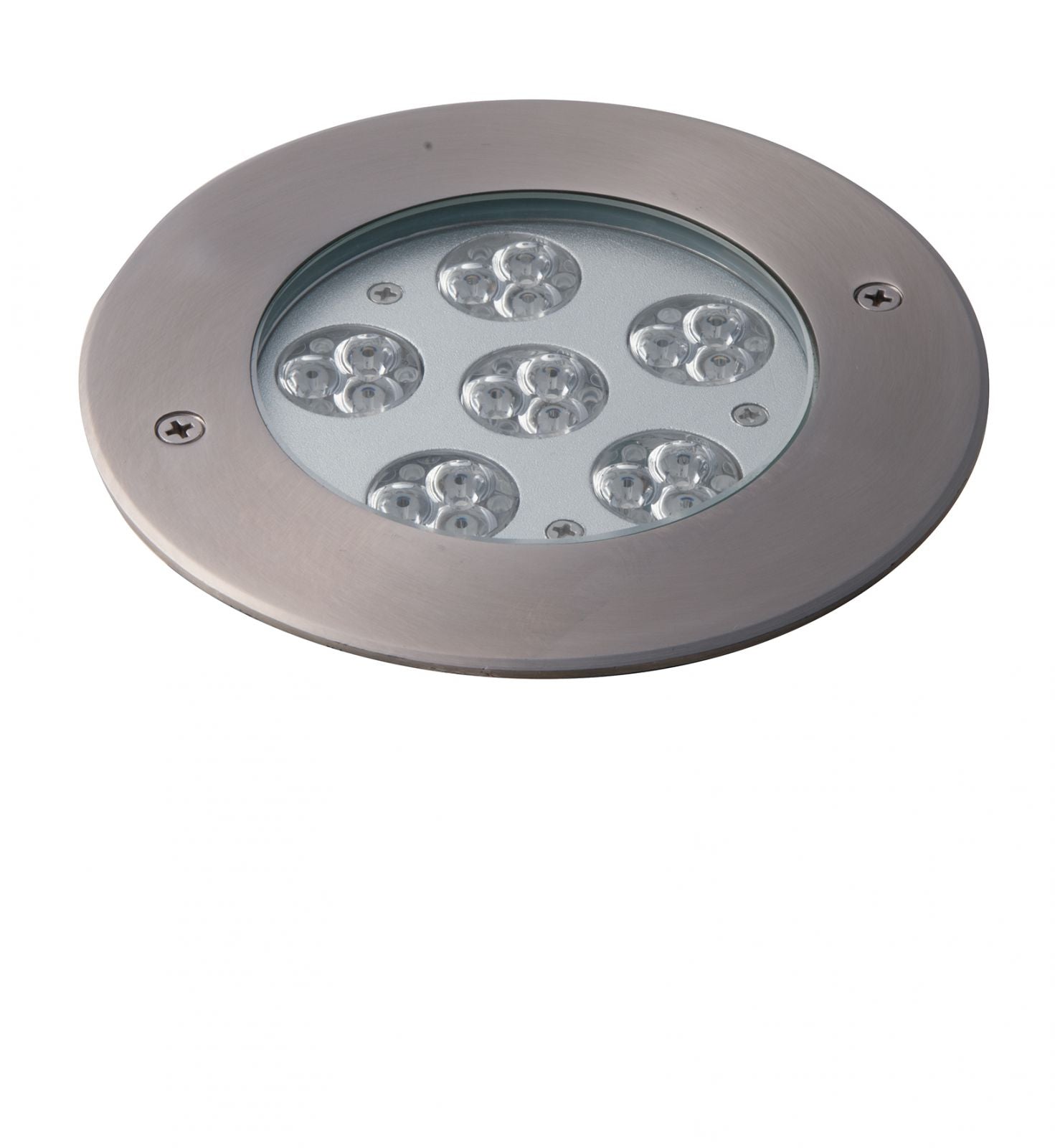 Incassi calpestabili IP67 in alluminio pressofuso e ghiera in acciaio 316 led integrato RGB rotondo IRIDE