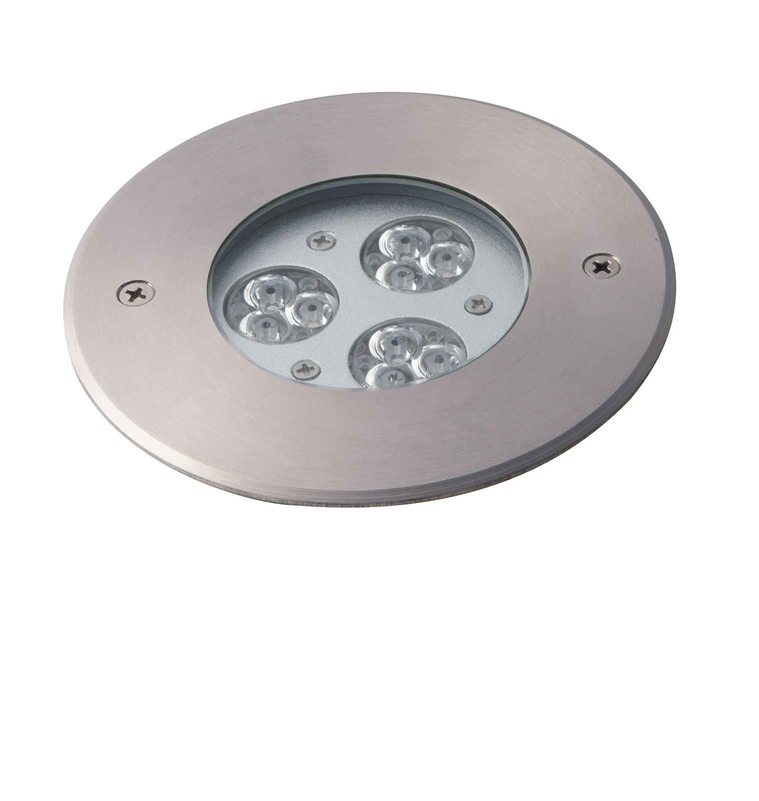 Incassi calpestabili IP67 in alluminio pressofuso e ghiera in acciaio 316 led integrato RGB rotondo IRIDE