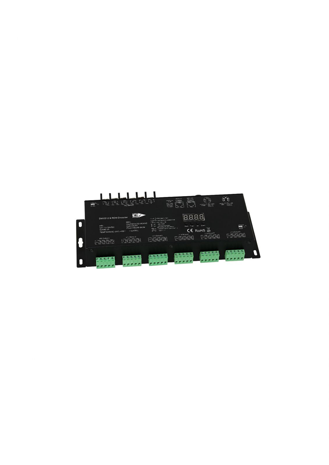 Controller DMX 24 canali tensione costante 4A input 12/24V DC output 48-96W DMX-24