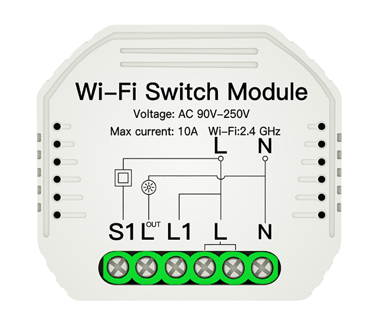 Controller WIFI 2.4HZ per accensioni e timer interruttori 1 via 230V max 10A