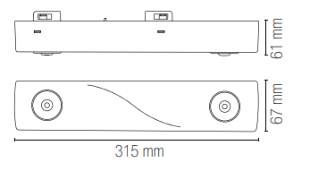 Faro d'emergenza per binario trifase TRACK 2W 250 lumen 4000°k naturale finitura bianco o nero