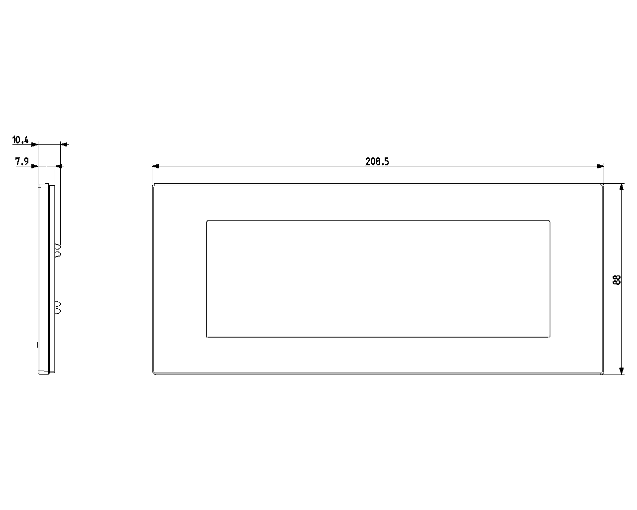 Placca 7 moduli, metallo, oro spazzolato Vimar Linea 30657.70