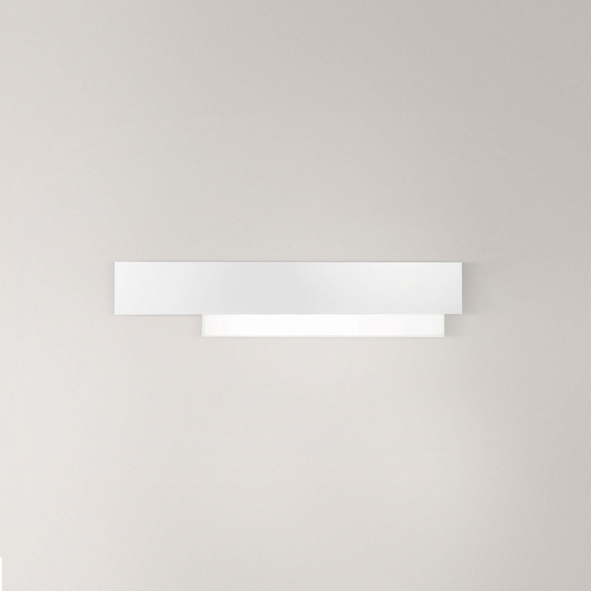 GEALUCE Applique in alluminio bianco-nero-acciaio-tortora. Diffusore in metacrilato bisatinato bianco. LED DOHA A/G