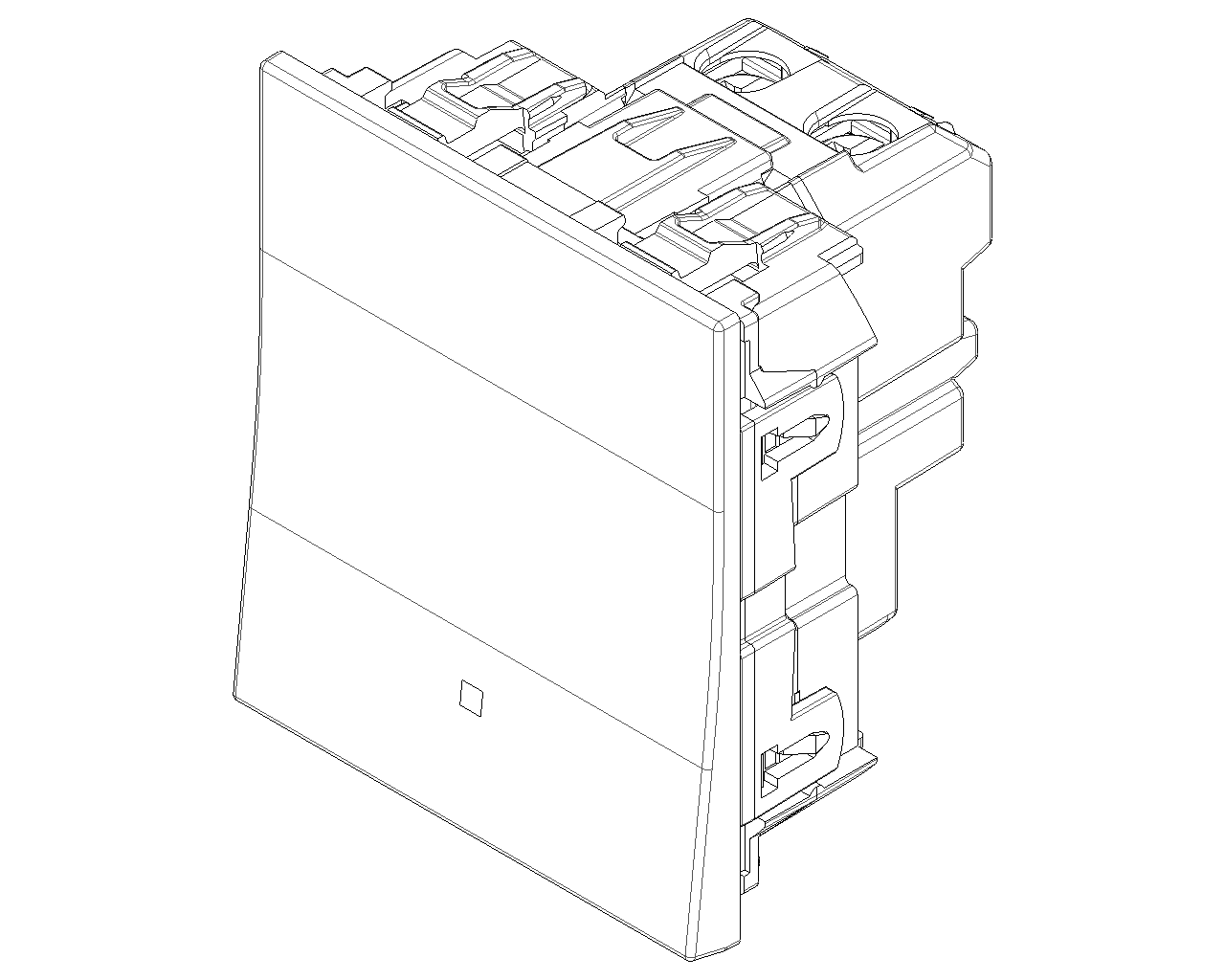 Deviatore 1P 10AX 2 moduli allineato bianco tasto sostituibile Vimar Linea bianco-nero-canapa 30004.2B/G/C