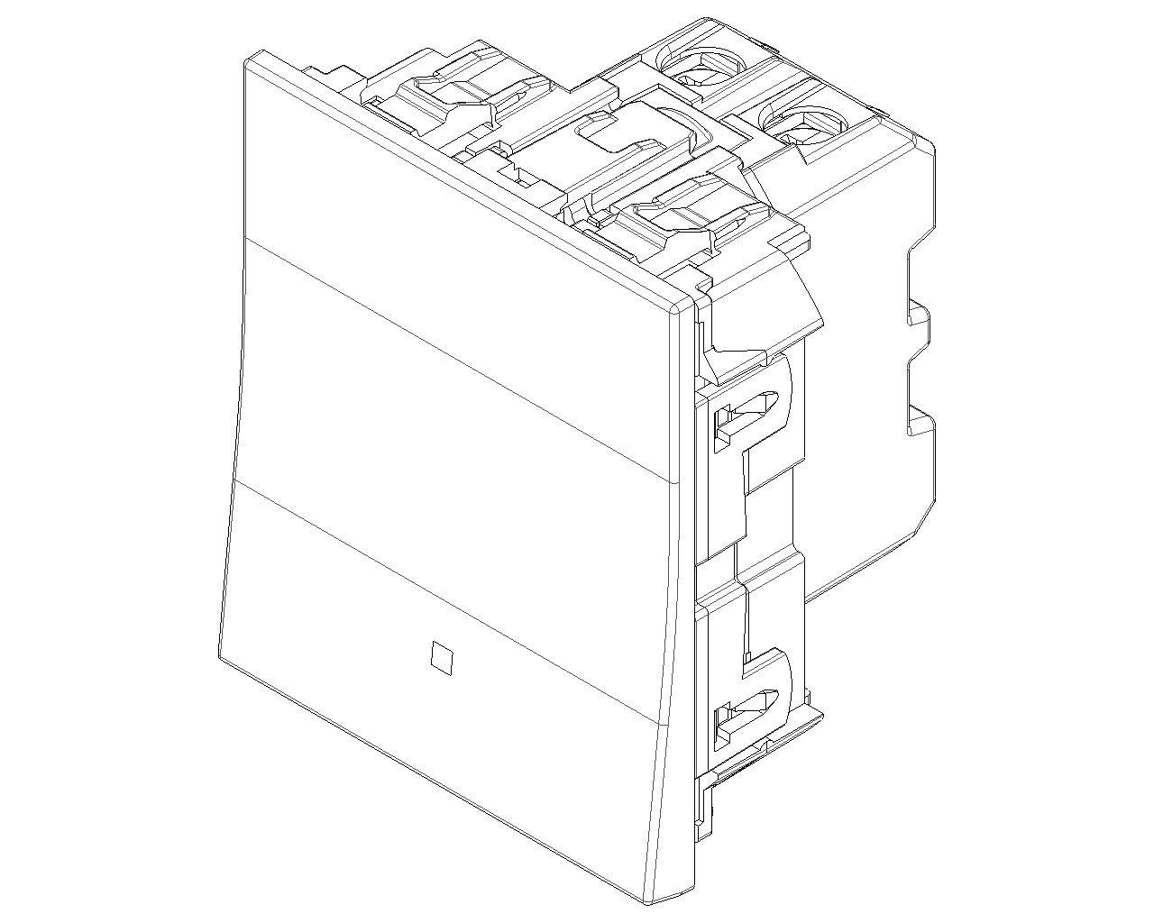 Invertitore 1P 10 AX 250 V~ allineato illuminabile, tasto sostituibile 2 moduli Vimar Linea bianco-nero-canapa 30012.2B/G/C