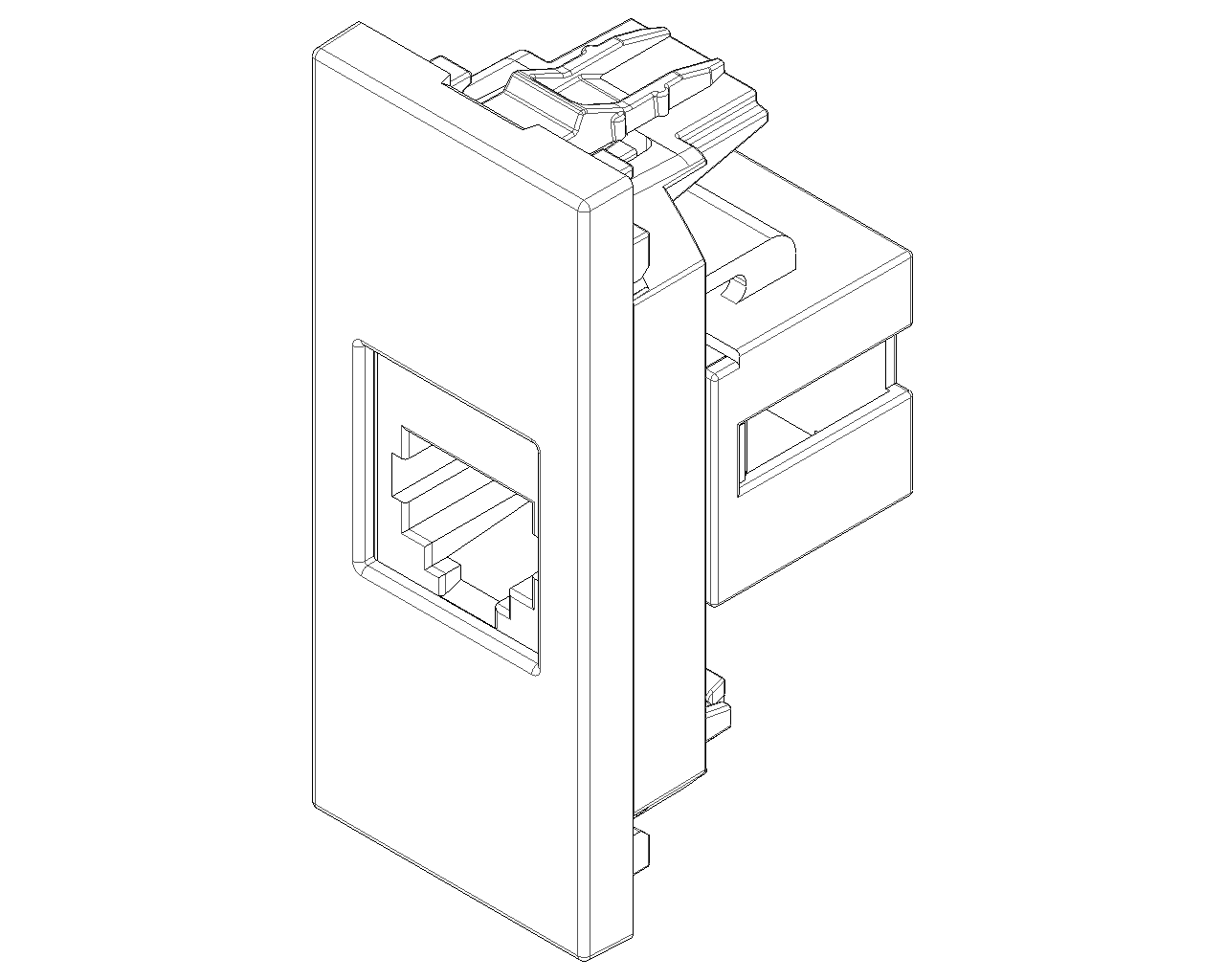 Presa RJ11, 6 posizioni 4 contatti (6/4), morsetti a vite Vimar Linea bianco-nero-canapa 30320.B/G/C