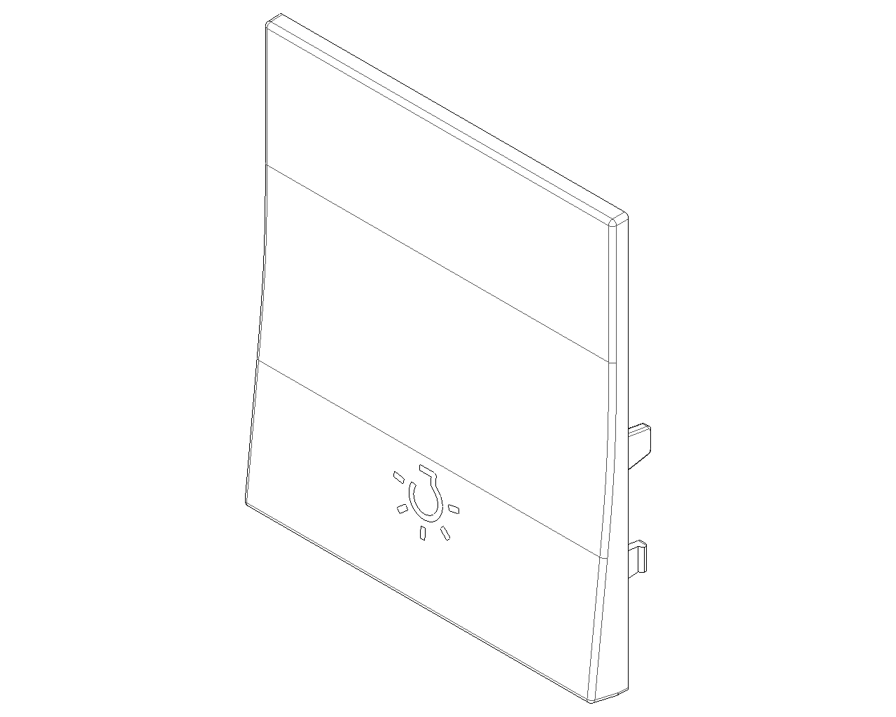 Tasto intercambiabile 2 moduli allineato, simbolo luce illuminabile Vimar Linea bianco-nero-canapa 31000.2LB/G/C