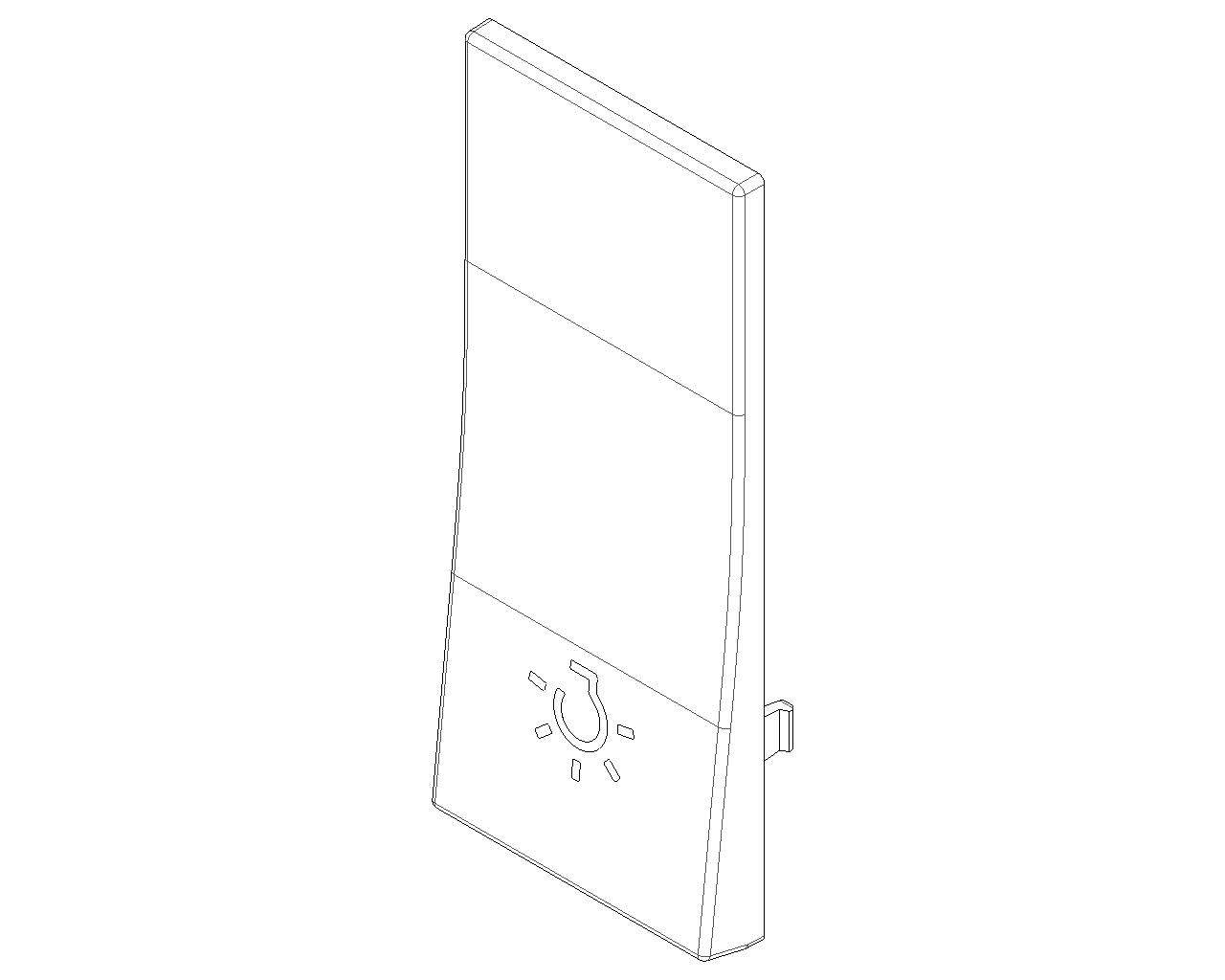 Tasto intercambiabile 1 modulo allineato, simbolo luce illuminabile Vimar Linea bianco-nero-canapa 31000.LB/G/C