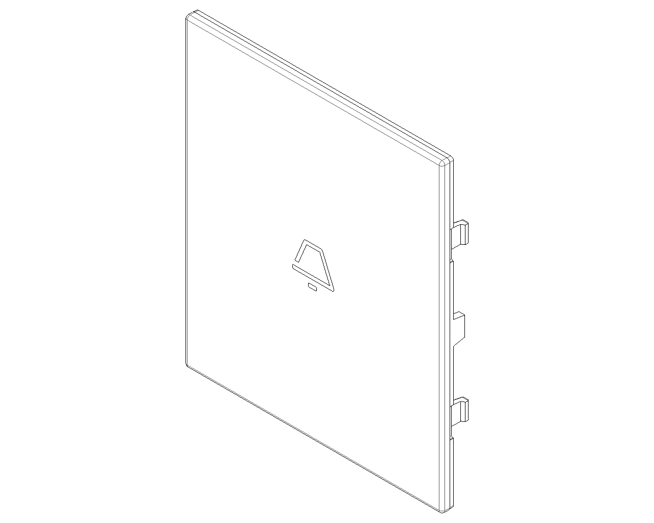 Tasto intercambiabile 2 moduli per comandi assiali, simbolo campanello illuminabile Vimar Linea 31000A.2CB/G/C