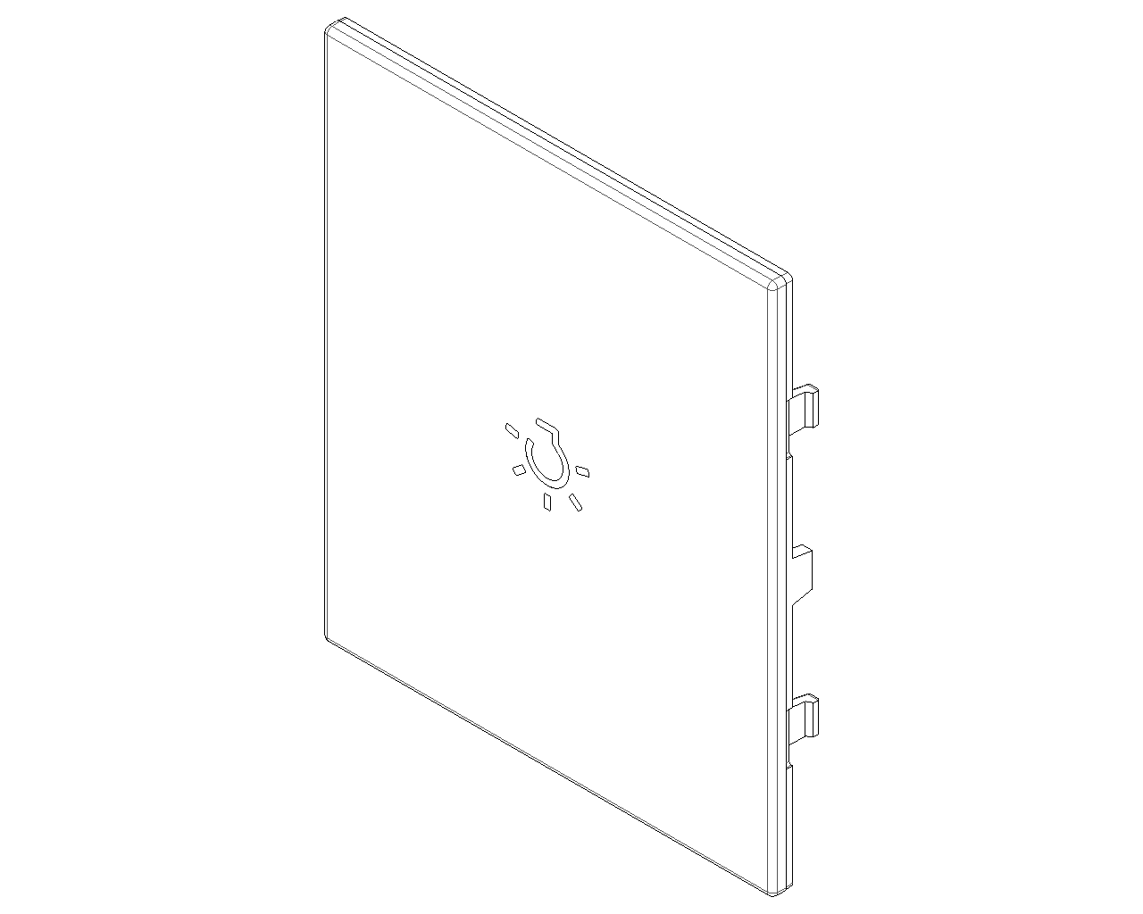 Tasto intercambiabile 2 moduli per comandi assiali, simbolo luce illuminabile Vimar Linea bianco-nero-canapa 31000A.2LB/G/C