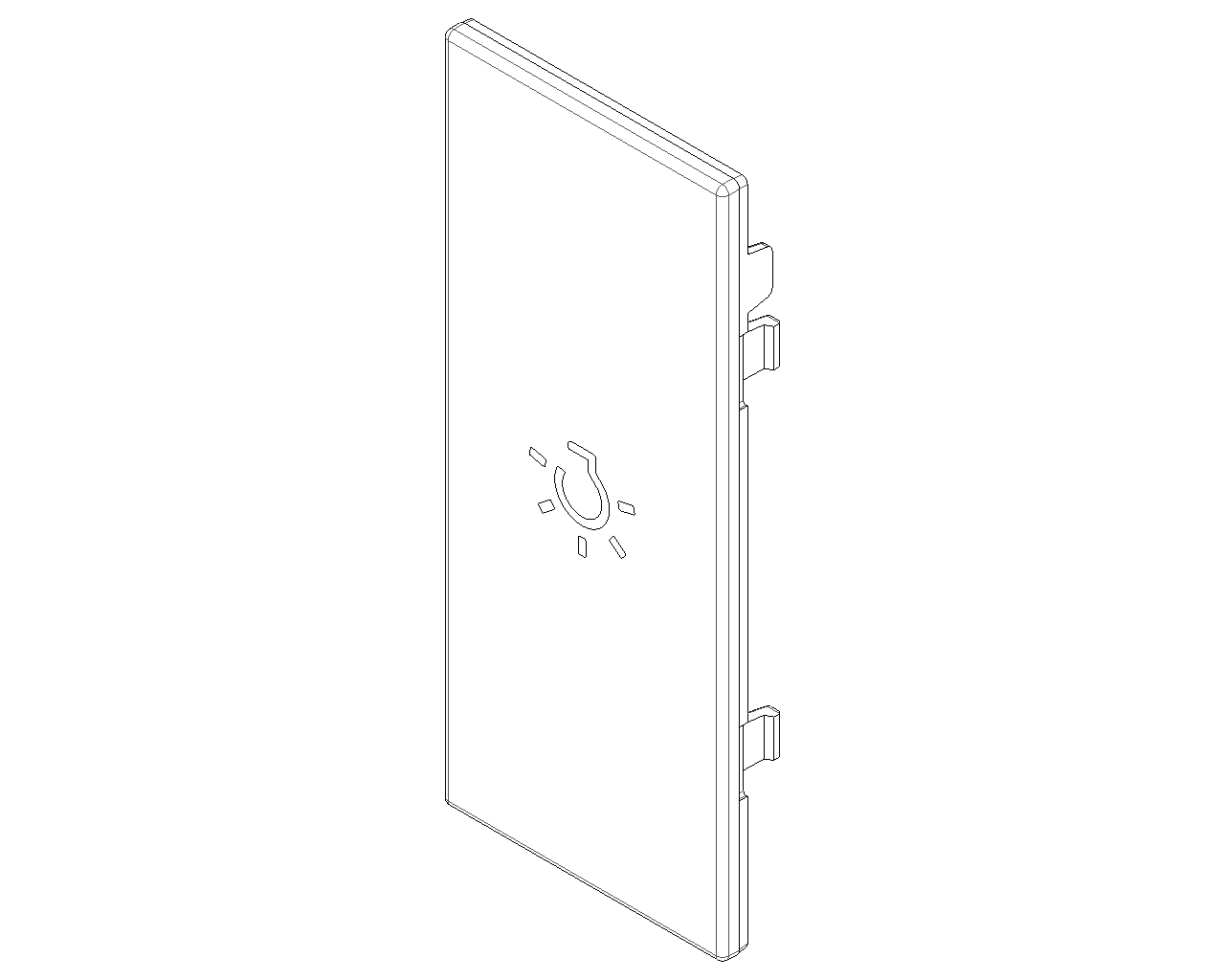 Tasto intercambiabile 1 modulo per comandi assiali, simbolo luce illuminabile Vimar Linea bianco-neo-canapa 31000A.LB/G/C