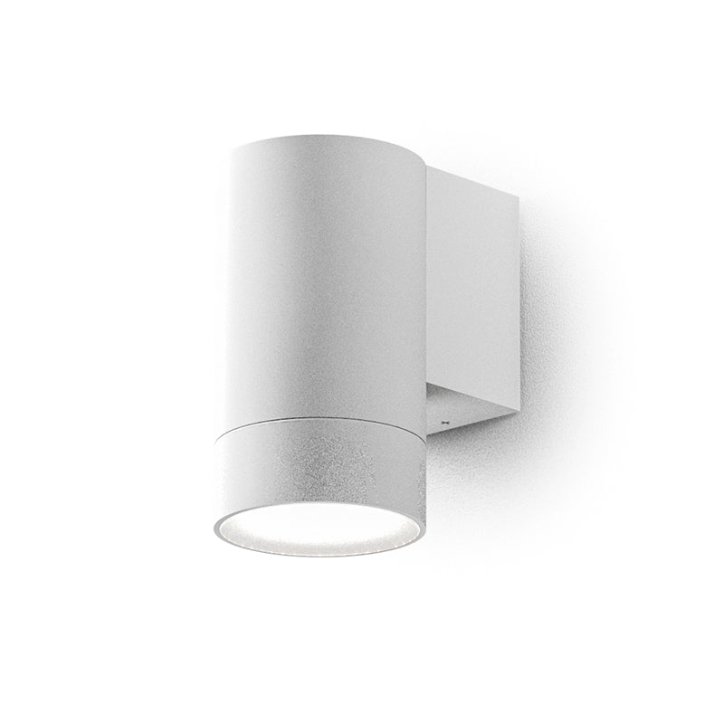 GEALUCE Applique tondo in alluminio bianco-antracite-grigio-marrone diffusore vetro 1-2XGU10 non incl. IP54