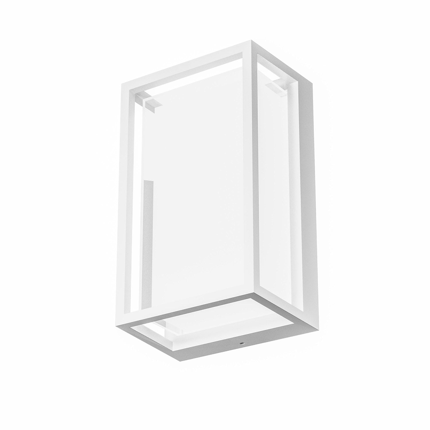 GEALUCE Applique gabbia in alluminio finitura bianco-antracite-marrone diffusore in metacrilico IP65 LED