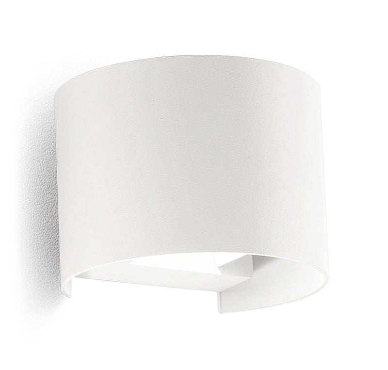 GEALUCE Applique in alluminio bianco-antracite-alluminio con diffusore in vetro LED