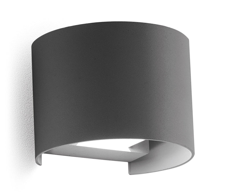 GEALUCE Applique in alluminio bianco-antracite-alluminio con diffusore in vetro LED