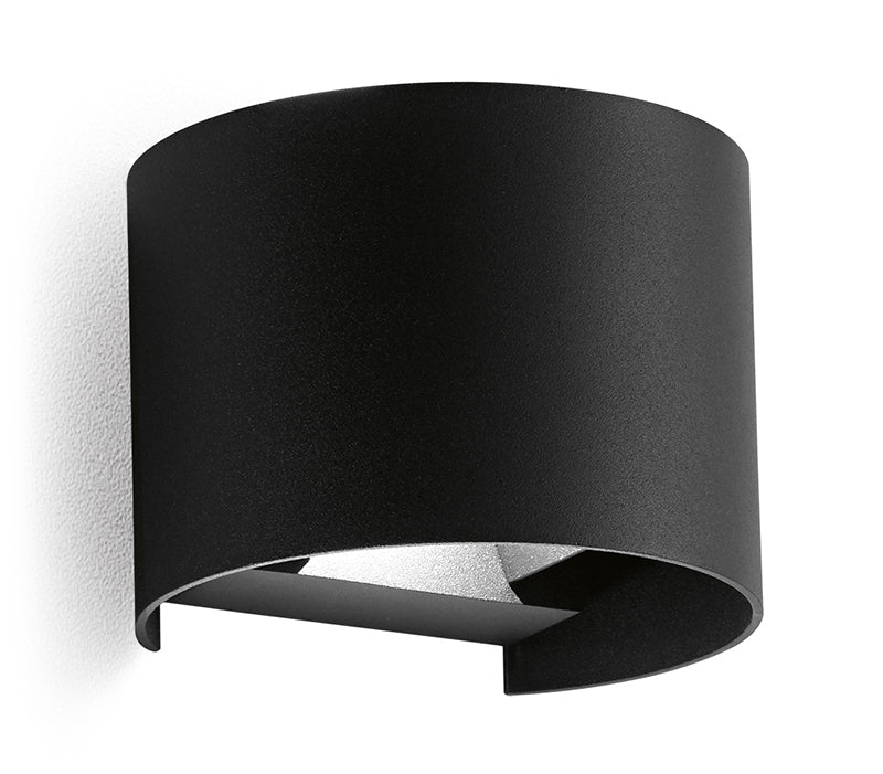 GEALUCE Applique in alluminio bianco-antracite-alluminio con diffusore in vetro LED