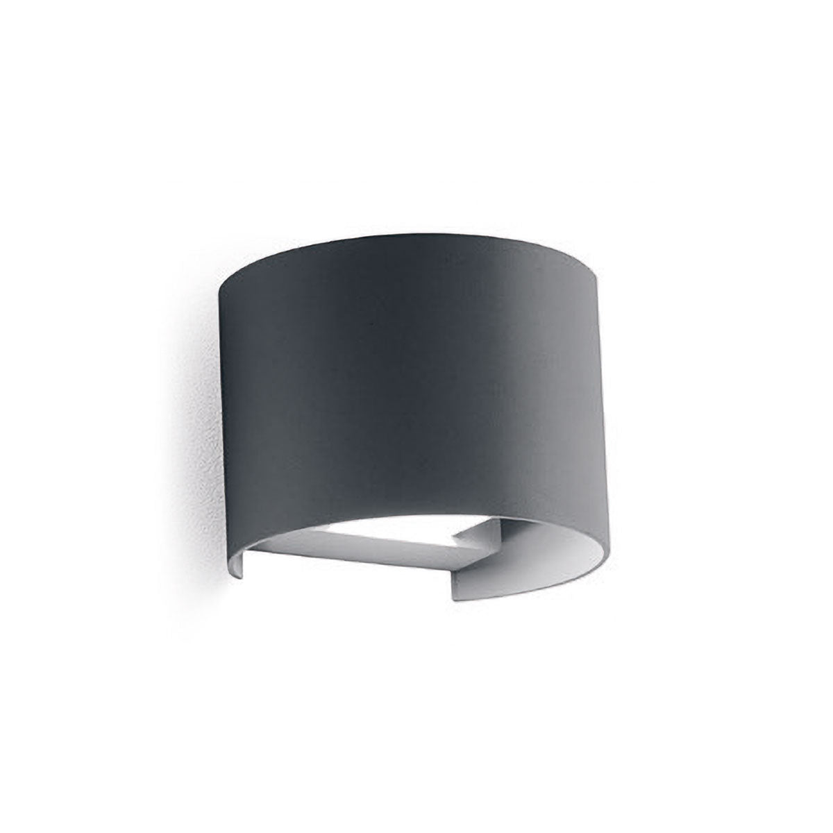 GEALUCE applique in alluminio bianco-antracite-marrone diffusore vetro LED 2X10W