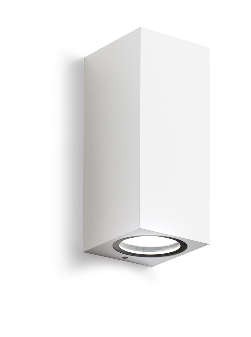 GEALUCE Applique quadrato in alluminio bianco-antracite-marrone IP44 1-2XGU10 non incl.