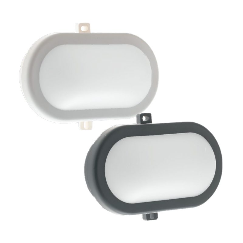 Plafoniera per esterno in PP bianco , nero diffusore bianco PC  IP54 led integrato 4000°k 10W 1100lm EXTRA