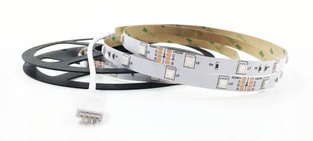 Kit strip led 3 metri 24V driver e telecomando incluso 21.6W totali IP20 RGB