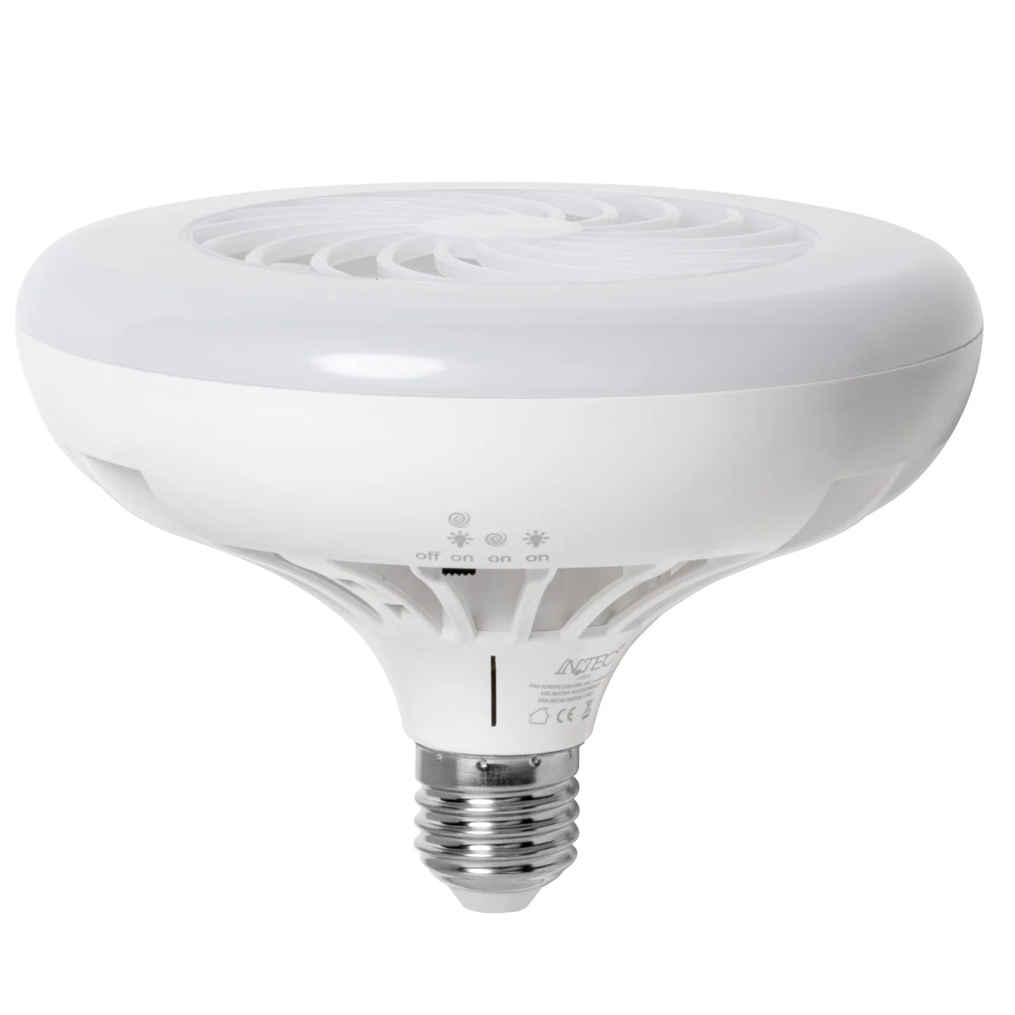 Lampadina LED con ventilatore attacco E27 8W 960 lumen luce natura 4000°k con interruttore switch