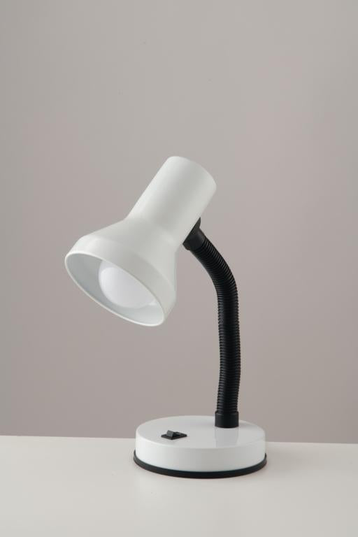 Lampada da scrivania flessibile in plastica colorata con diffusore metallo 1XE27 non incl.