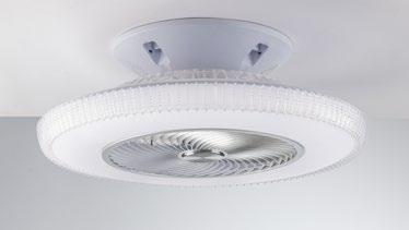 Plafoniera con ventilatore led integrato effetto cielo stellato CCT 40W 4450lm collezione LEVANTE