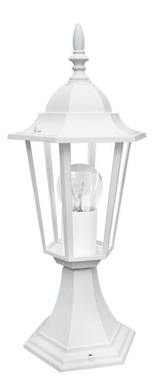 Palo lanterna per esterno IP44 in alluminio antracite o bianco diffusore vetro lampada 1XE27 non inclusa MILANO