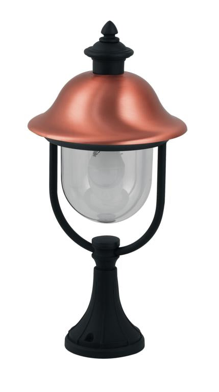 Palo per esterno IP44 in alluminio rame diffusore policarbonato lampada 1XE27 non inclusa VENEZIA