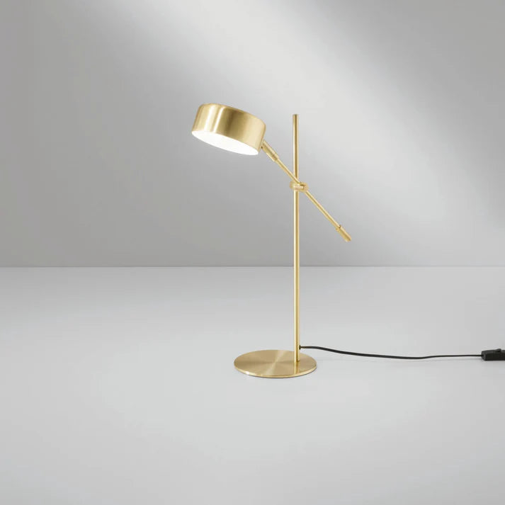 Lampada da scrivania in metallo bianco-nero-oro-nickel luce orientabile 1XE14 non incl.